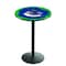 Holland Bar Stool Co 36" Blk Wrinkle Vancouver Canucks Pub Table L214B3628VanCan - alternate 1
